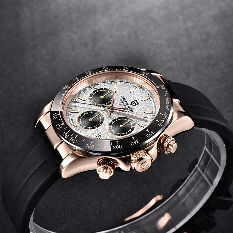 PAGANI DESIGN 40mm New V2 Quartz Watches Sapphire Retro Chronograph