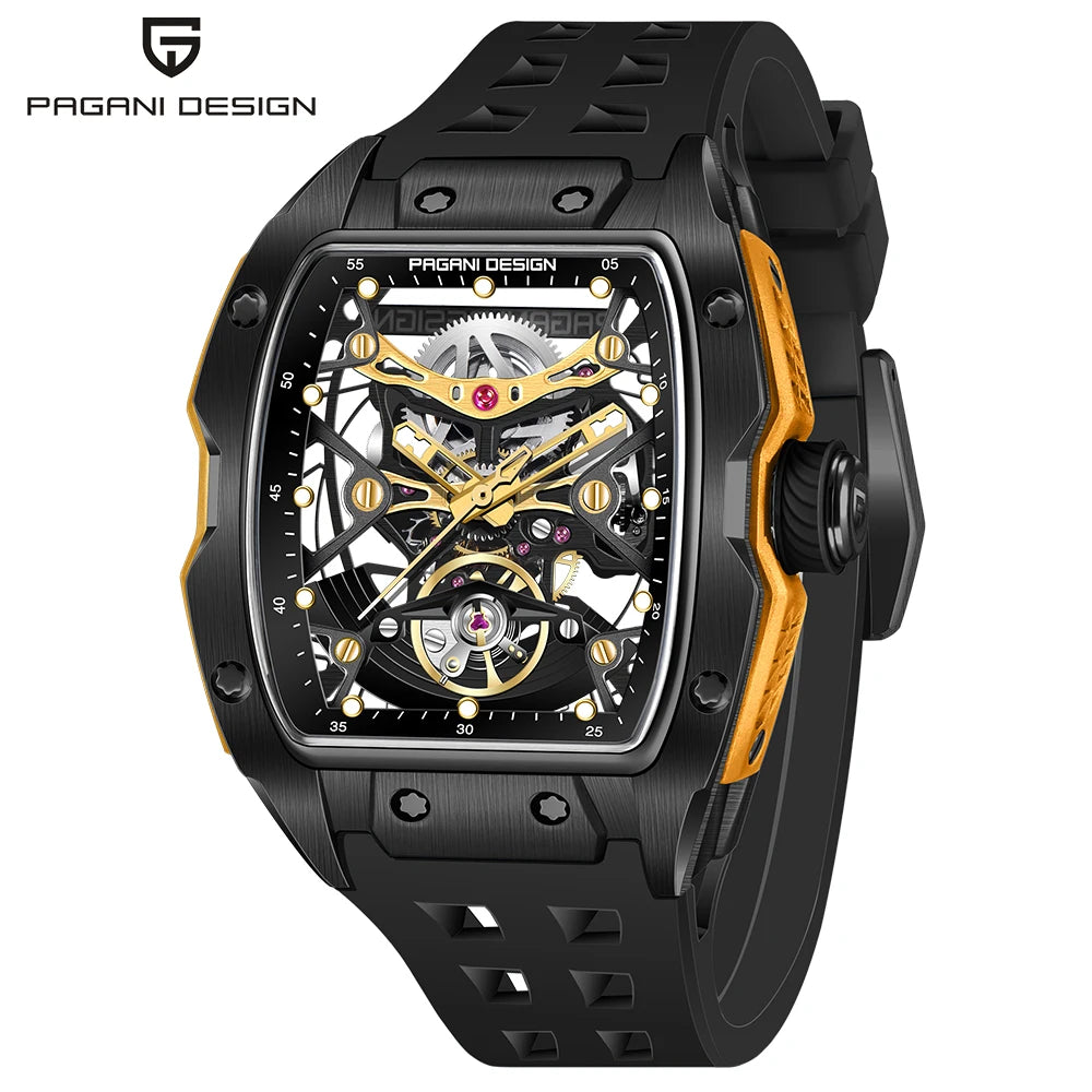 2024 New PAGANI DESIGN 42MM Skeleton Dial Men Mechanical Watch Top Brand Sapphire Glass Automatic Watch 50M Waterproof Watch Men