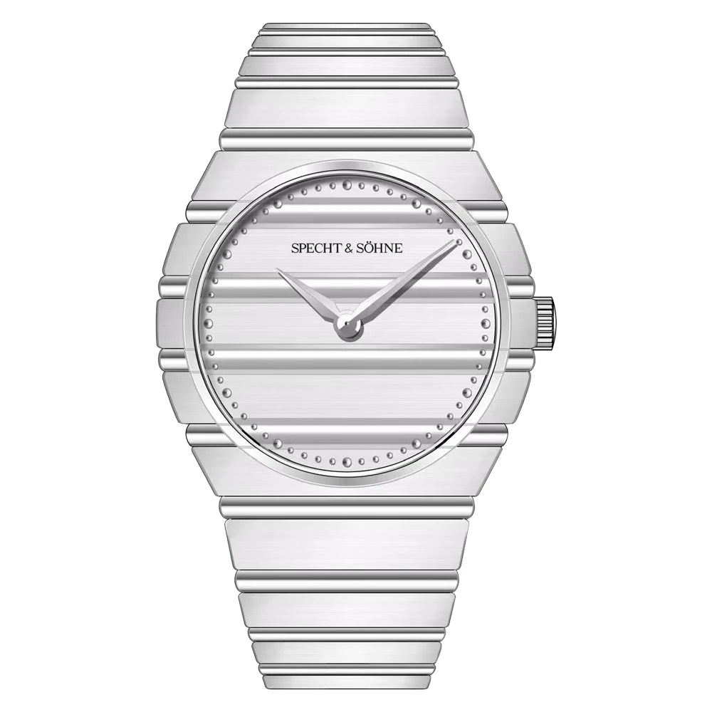 2025 Ultradunne 37 MM heren Quartz Horloge Mode Blauwe Kleur Rvs Horloge Saffierkristal 50 M Waterdicht