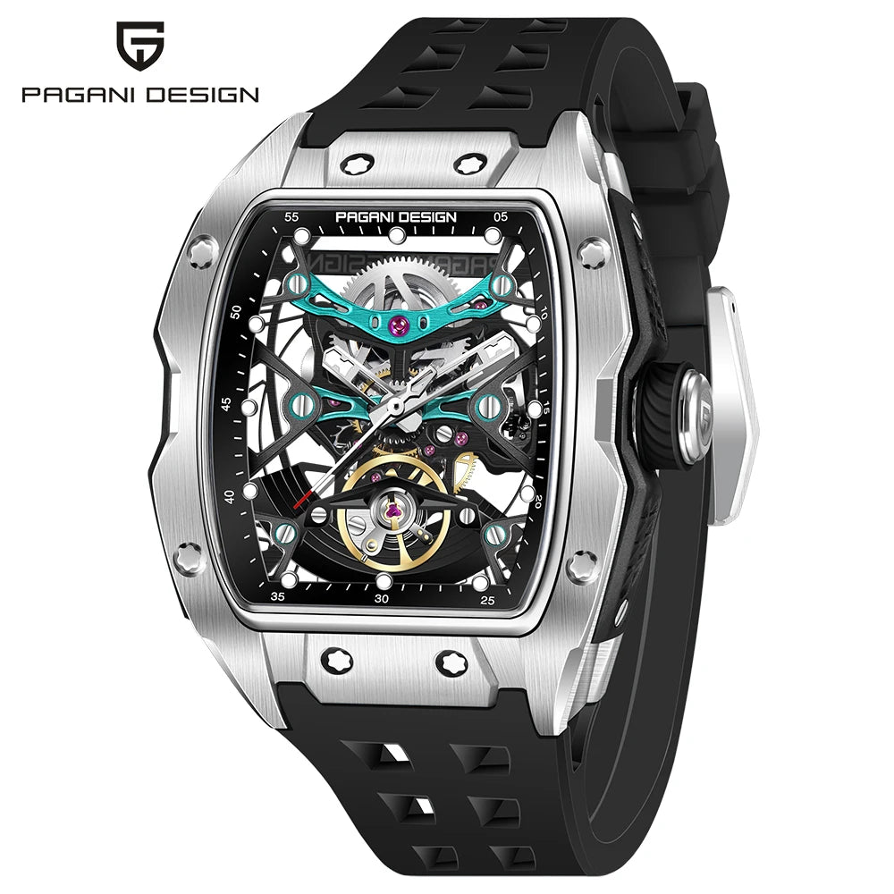 2024 New PAGANI DESIGN 42MM Skeleton Dial Men Mechanical Watch Top Brand Sapphire Glass Automatic Watch 50M Waterproof Watch Men