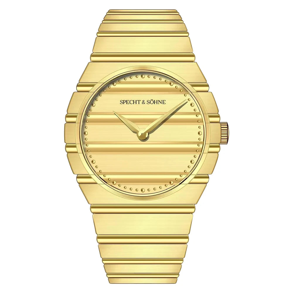 2025 Ultradunne 37 MM heren Quartz Horloge Mode Blauwe Kleur Rvs Horloge Saffierkristal 50 M Waterdicht